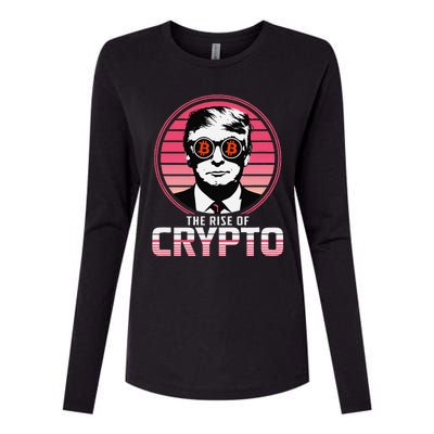 Sarcastic The Rise Of Crypto Bitcoin Trump Decentralize Womens Cotton Relaxed Long Sleeve T-Shirt