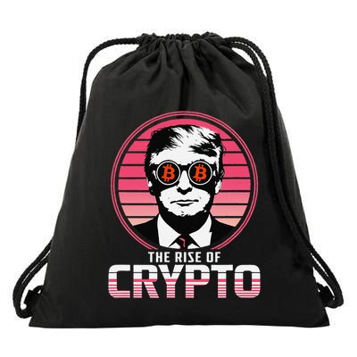 Sarcastic The Rise Of Crypto Bitcoin Trump Decentralize Drawstring Bag