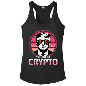 Sarcastic The Rise Of Crypto Bitcoin Trump Decentralize Ladies PosiCharge Competitor Racerback Tank