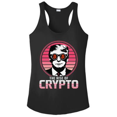 Sarcastic The Rise Of Crypto Bitcoin Trump Decentralize Ladies PosiCharge Competitor Racerback Tank