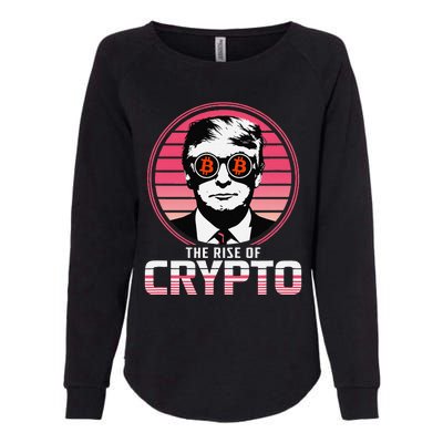 Sarcastic The Rise Of Crypto Bitcoin Trump Decentralize Womens California Wash Sweatshirt