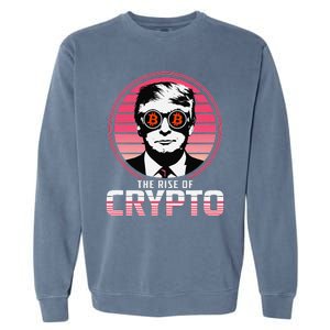 Sarcastic The Rise Of Crypto Bitcoin Trump Decentralize Garment-Dyed Sweatshirt