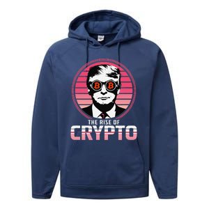 Sarcastic The Rise Of Crypto Bitcoin Trump Decentralize Performance Fleece Hoodie