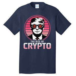 Sarcastic The Rise Of Crypto Bitcoin Trump Decentralize Tall T-Shirt