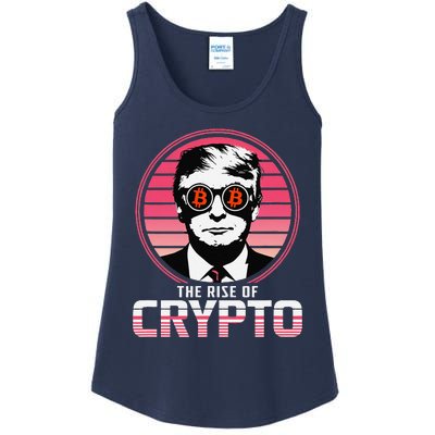 Sarcastic The Rise Of Crypto Bitcoin Trump Decentralize Ladies Essential Tank