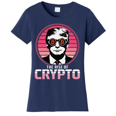 Sarcastic The Rise Of Crypto Bitcoin Trump Decentralize Women's T-Shirt