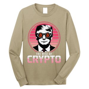 Sarcastic The Rise Of Crypto Bitcoin Trump Decentralize Long Sleeve Shirt