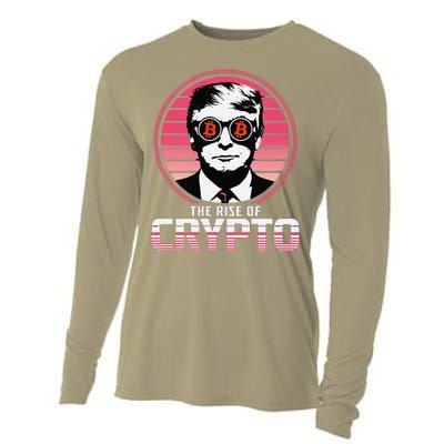 Sarcastic The Rise Of Crypto Bitcoin Trump Decentralize Cooling Performance Long Sleeve Crew