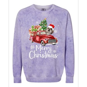 Shih Tzu Riding Red Truck Xmas Merry Christmas Great Gift Colorblast Crewneck Sweatshirt