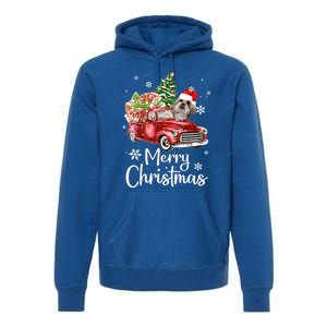 Shih Tzu Riding Red Truck Xmas Merry Christmas Great Gift Premium Hoodie