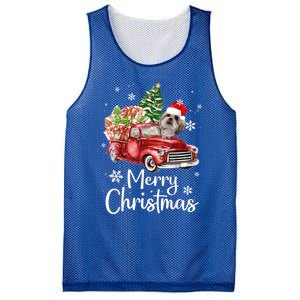 Shih Tzu Riding Red Truck Xmas Merry Christmas Great Gift Mesh Reversible Basketball Jersey Tank