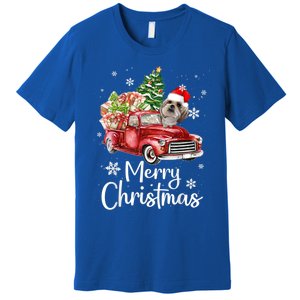 Shih Tzu Riding Red Truck Xmas Merry Christmas Great Gift Premium T-Shirt