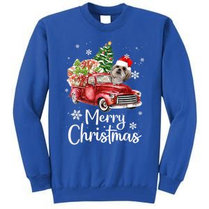 Shih Tzu Riding Red Truck Xmas Merry Christmas Great Gift Tall Sweatshirt