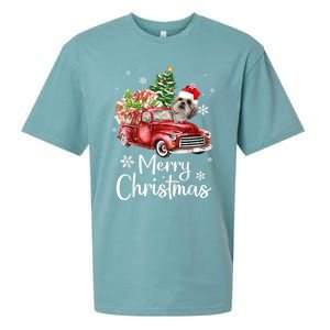 Shih Tzu Riding Red Truck Xmas Merry Christmas Great Gift Sueded Cloud Jersey T-Shirt