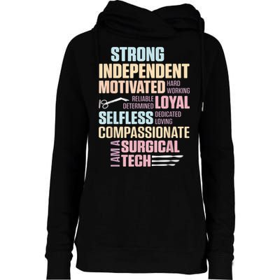 Surgical Technologist Rely Scrub Tech Womens Funnel Neck Pullover Hood