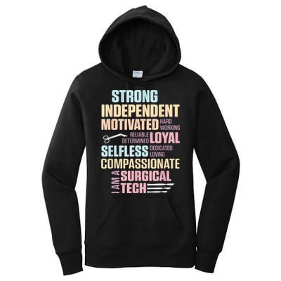 Surgical Technologist Rely Scrub Tech Women's Pullover Hoodie