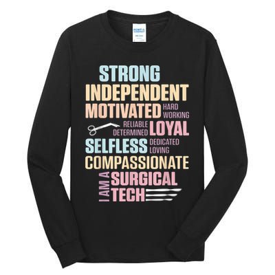 Surgical Technologist Rely Scrub Tech Tall Long Sleeve T-Shirt