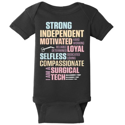 Surgical Technologist Rely Scrub Tech Baby Bodysuit