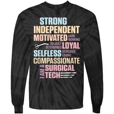 Surgical Technologist Rely Scrub Tech Tie-Dye Long Sleeve Shirt