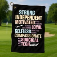Surgical Technologist Rely Scrub Tech Golf Towel