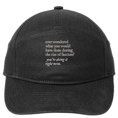 stop the rise of fascism leftist 7-Panel Snapback Hat