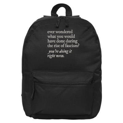 stop the rise of fascism leftist 16 in Basic Backpack