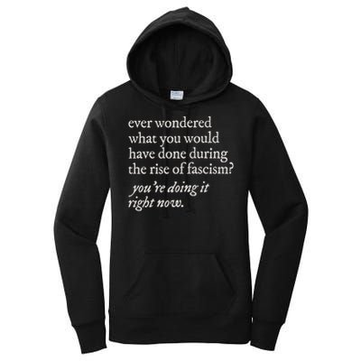 stop the rise of fascism leftist Women's Pullover Hoodie