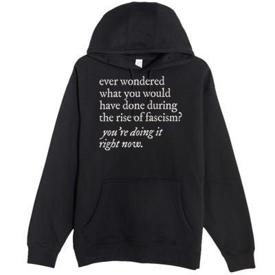 stop the rise of fascism leftist Premium Pullover Hoodie