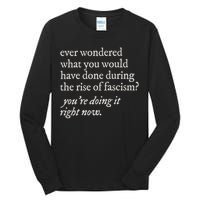 stop the rise of fascism leftist Tall Long Sleeve T-Shirt