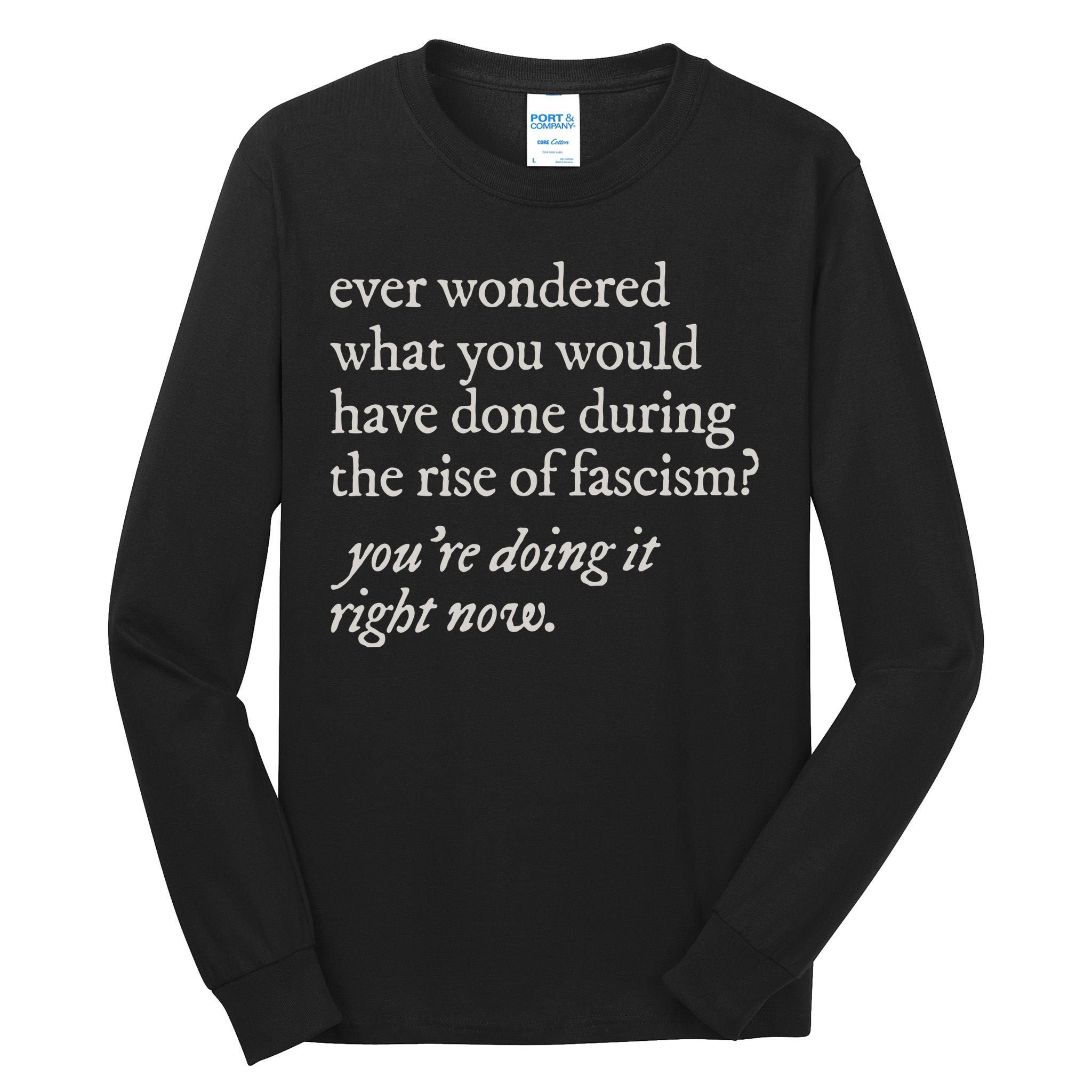 stop the rise of fascism leftist Tall Long Sleeve T-Shirt