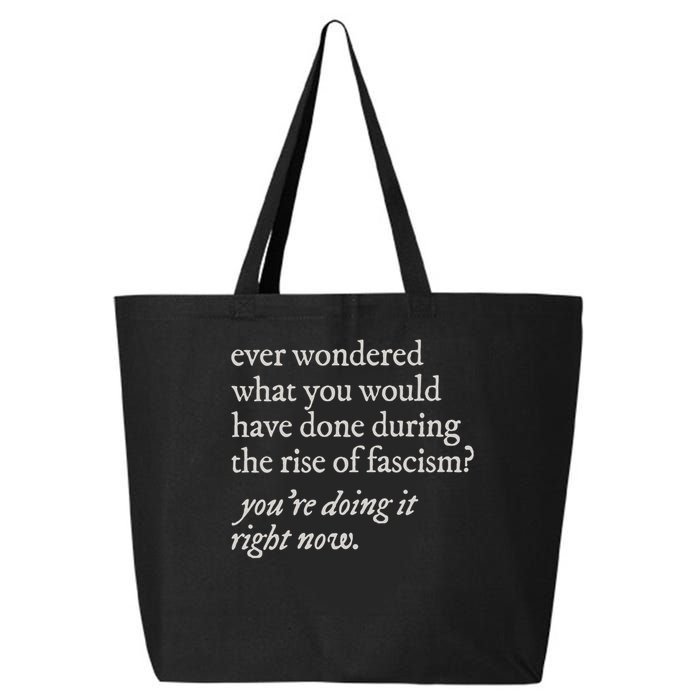 stop the rise of fascism leftist 25L Jumbo Tote