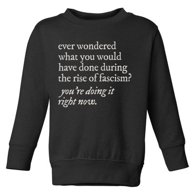 stop the rise of fascism leftist Toddler Sweatshirt