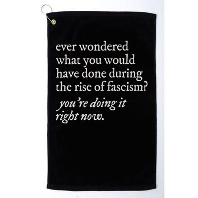 stop the rise of fascism leftist Golf Towel