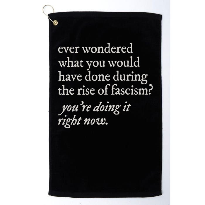 stop the rise of fascism leftist Golf Towel