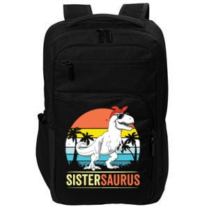 Sistersaurus T Rex Dinosaur Sister Saurus Family Matching Impact Tech Backpack