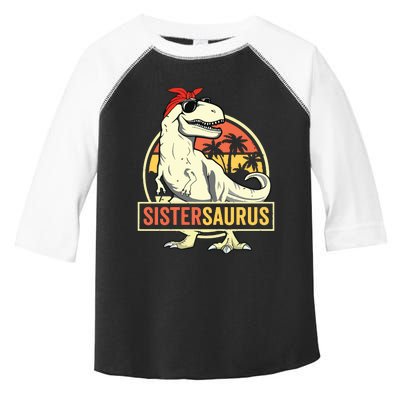 Sistersaurus T Rex Dinosaur Sister Saurus Family Matching Toddler Fine Jersey T-Shirt