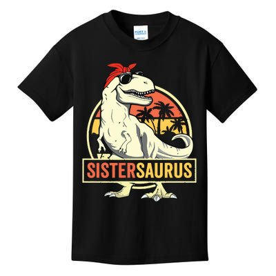 Sistersaurus T Rex Dinosaur Sister Saurus Family Matching Kids T-Shirt