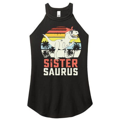 Sistersaurus T Rex Dinosaur Sister Saurus Family Matching Women’s Perfect Tri Rocker Tank