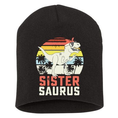 Sistersaurus T Rex Dinosaur Sister Saurus Family Matching Short Acrylic Beanie