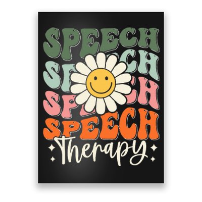 Speech Therapy Retro Speech Language Pathologist Therapist Poster