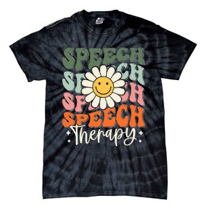 Speech Therapy Retro Speech Language Pathologist Therapist Tie-Dye T-Shirt