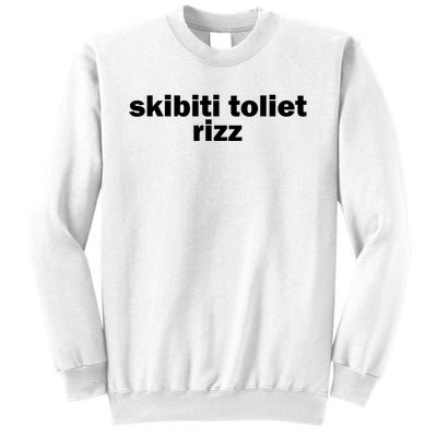 Skibiti Toilet Rizz Funny Viral Influencer Brain Rot Slang Sweatshirt