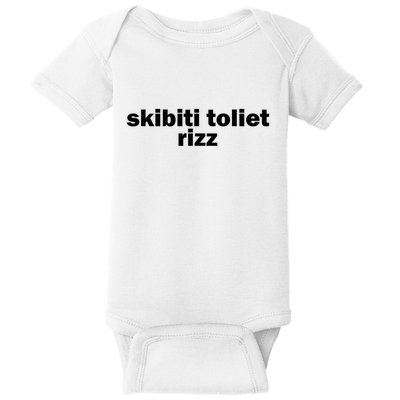 Skibiti Toilet Rizz Funny Viral Influencer Brain Rot Slang Baby Bodysuit