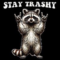 Stay Trashy Raccoon Rockin Hand Sign Impact Tech Backpack