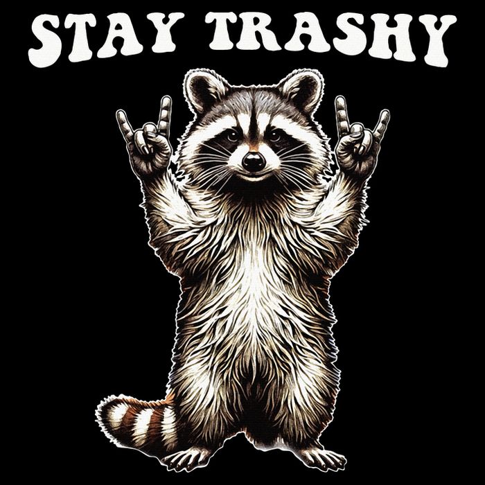 Stay Trashy Raccoon Rockin Hand Sign Impact Tech Backpack