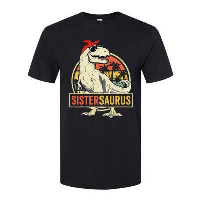 Sistersaurus T Rex Dinosaur Sister Saurus Family Matching Softstyle® CVC T-Shirt