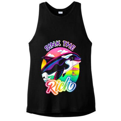 Sink The Rich Gladys The Yacht Sinking Orca Ladies PosiCharge Tri-Blend Wicking Tank