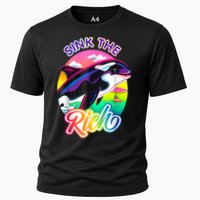 Sink The Rich Gladys The Yacht Sinking Orca Cooling Performance Crew T-Shirt