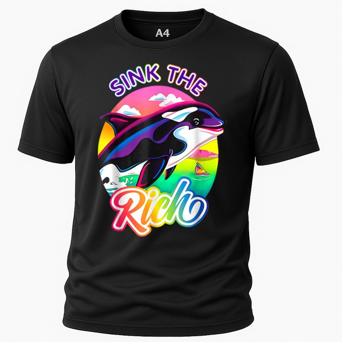 Sink The Rich Gladys The Yacht Sinking Orca Cooling Performance Crew T-Shirt