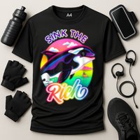 Sink The Rich Gladys The Yacht Sinking Orca Cooling Performance Crew T-Shirt